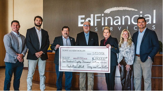Pictured, left to right, are Dr. Jeremy Deal, Major Hollin, Dr. Doug Mann, Tony Hollin, Kim Hollin, Gracie Hollin and Bo Hollin