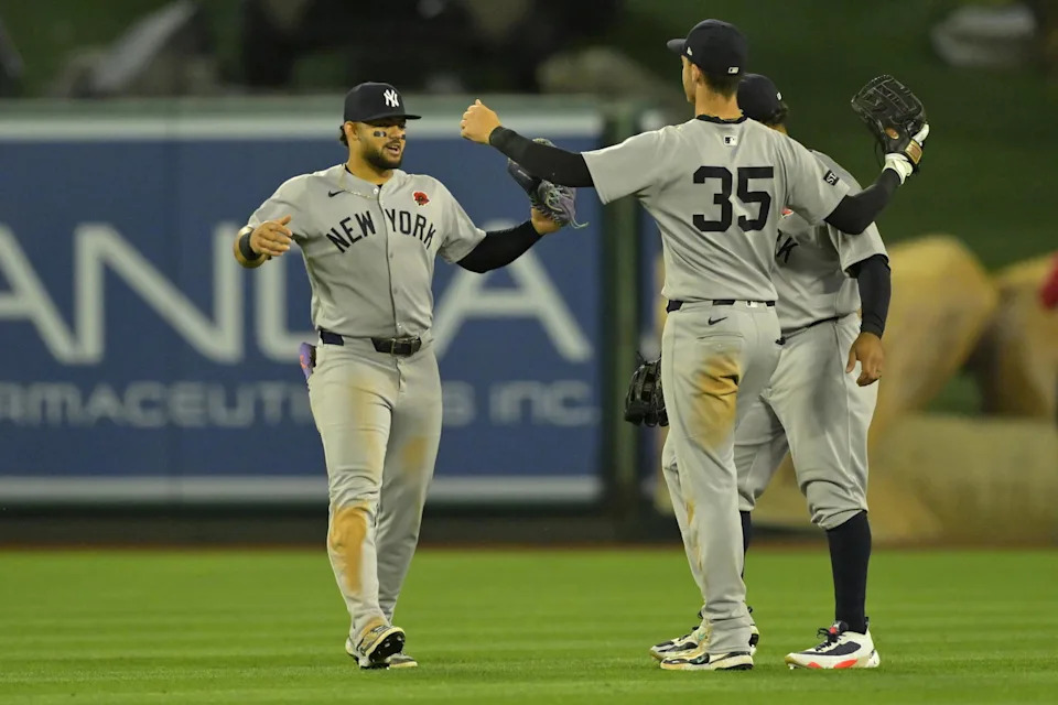 Jasson Dominguez and Cody Bellinger. Credit:&nbsp;Jayne Kamin-Oncea-Imagn Images.
