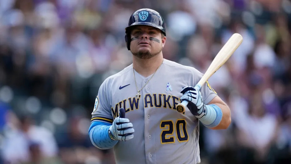 Vogelbach suited up for the Brewers from 2020-21, hitting 13 home runs over 112 games. AP
