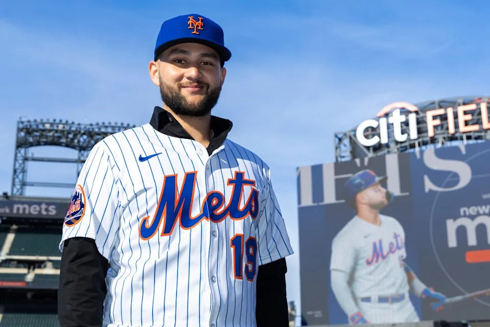 Bichette, the Mets’ new third baseman, was officially introduced at a press conference last week. Corey Sipkin for the NY POST