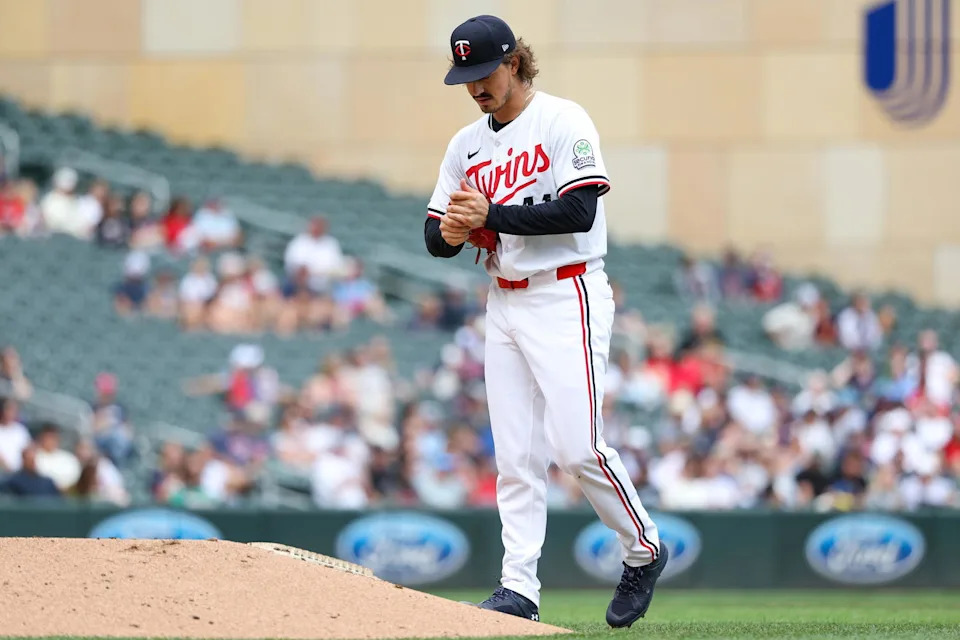 Minnesota Twins starting pitcher Joe Ryan. © Matt Krohn-Imagn Images