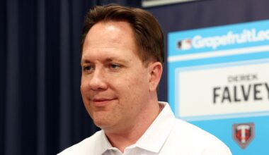 Derek Falvey with the Minnesota Twins