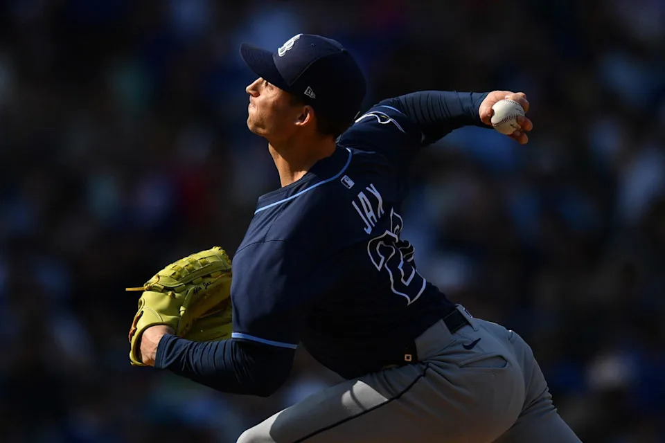 Tampa Bay Rays pitcher Griffin Jax. Credit:&nbsp;Patrick Gorski-Imagn Images.