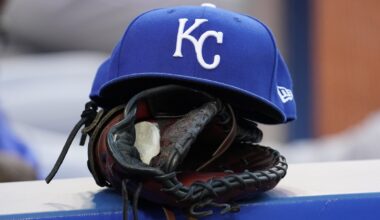 A Kansas City Royals hat and glove