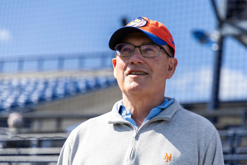 New York Mets owner Steve Cohen looking on at Spring Training.