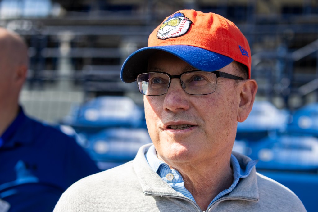 New York Mets owner Steve Cohen looking on at Spring Training.