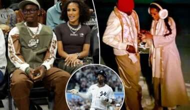 Jazz Chisholm attends Nets game with fiancée with Yankees 'fielding inquires' on infielder