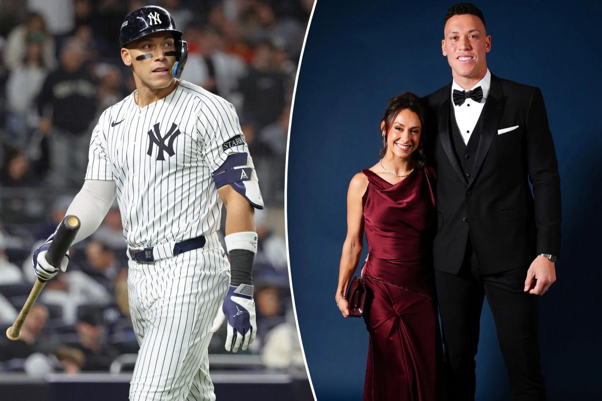 Aaron Judge celebrates latest MVP title with wife during NYC date night