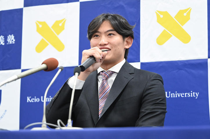 Kotaro Tsunematsu Signs Minor League Deal with the Chicago Cubs, Holds Press Conference at Hiyoshi Campus: Keio University
