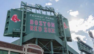 Boston Red Sox sign at Fenway Park