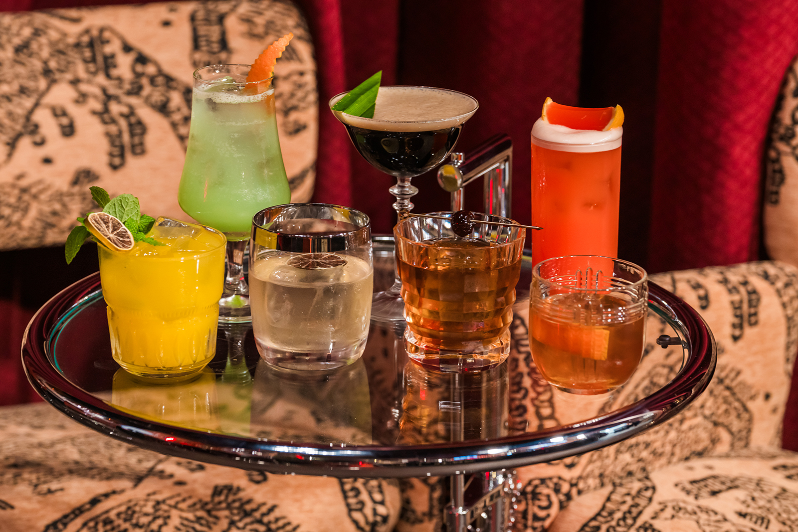 A selection of retro cocktails at Diamond Room, the San...