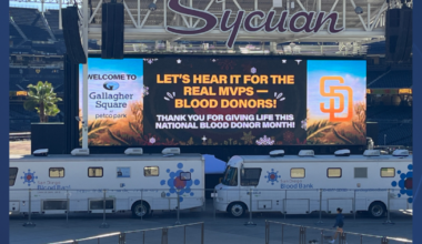 San Diego Padres Winter Blood Drive collects more than 500 pints of blood