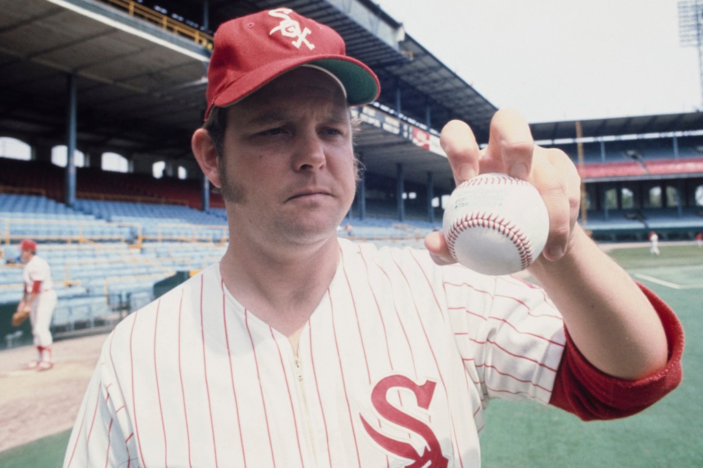 Pitcher Wilbur Wood of the Chicago White Sox in 1973.