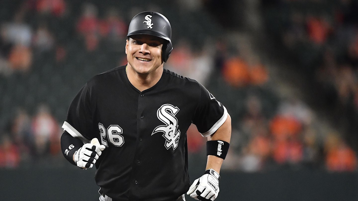 Sep 15, 2018; Baltimore, MD, USA; Chicago White Sox right fielder Avisail Garcia (26) reacts after hitting a solo home run against the Baltimore Orioles during the ninth inning at Oriole Park at Camden Yards. Mandatory Credit: Brad Mills-Imagn Images