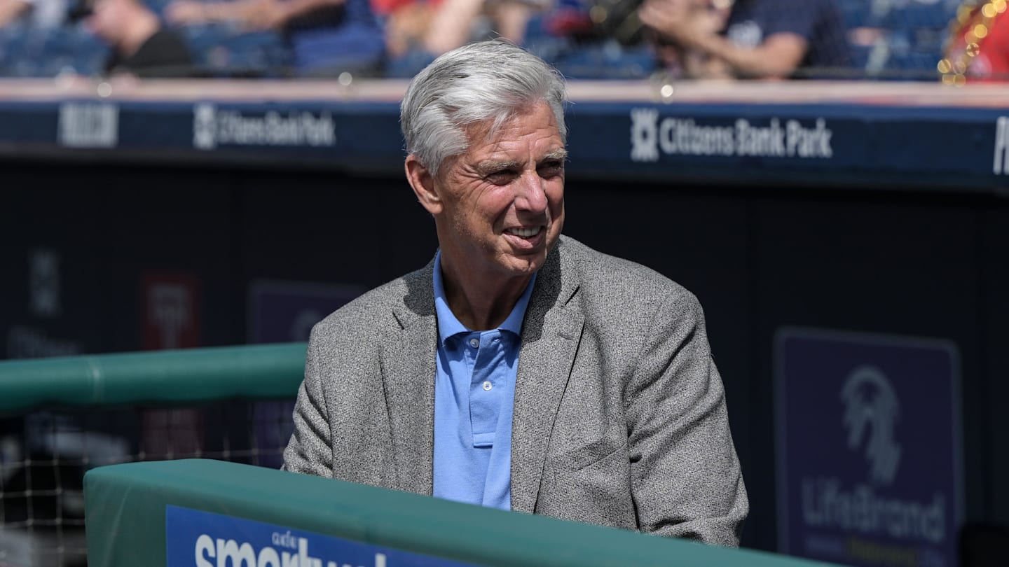 Jun 24, 2023; Philadelphia, Pennsylvania, USA;  Philadelphia Phillies President of Baseball Operations Dave Dombrowski prior to the game against the New York Mets at Citizens Bank Park.