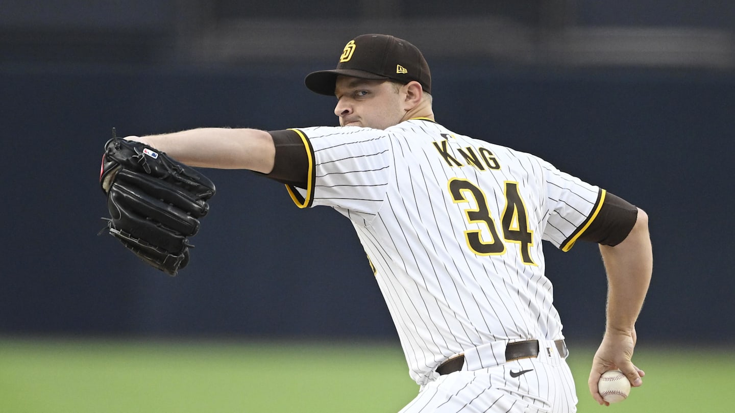 San Diego Padres starting pitcher Michael King.