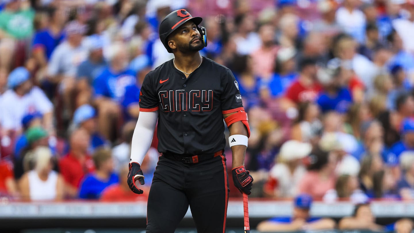 Miguel Andujar (38) at bat in the first inning against the Chicago Cubs at Great American Ball Park.
