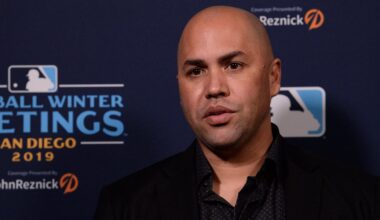 Dec 10, 2019; San Diego, CA, USA; New York Mets manager Carlos Beltran speaks to the media during the MLB Winter Meetings at Manchester Grand Hyatt. Mandatory Credit: Orlando Ramirez-USA TODAY Sport
