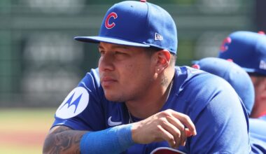 Sep 17, 2025; Pittsburgh, Pennsylvania, USA;  Chicago Cubs designated hitter Moises Ballesteros (25) looks on from the dugout against the Pittsburgh Pirates during the sixth inning at PNC Park. Mandatory Credit: Charles LeClaire-Imagn Images