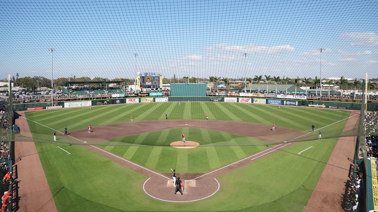 Feb 26, 2025; Bradenton, Florida, USA;  A general view of LECOM Park during the sixth inning where the Baltimore Orioles and Pittsburgh Pirates play a spring training game. Mandatory Credit: Kim Klement Neitzel-Imagn Images