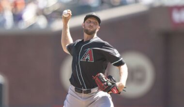Sep 5, 2024; San Francisco, California, USA;  Arizona Diamondbacks pitcher Merrill Kelly (29) pitches during the second inning against the San Francisco Giants at Oracle Park. Mandatory Credit: Stan Szeto-Imagn Images