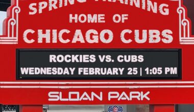 Cubs vs. Rockies at Mesa Wednesday 2/25 live discussion threads