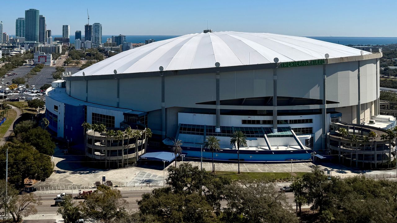 The Tampa Bay Rays are hosting a community yard sale Saturday with all kinds of items that were pulled from Tropicana Field during construction. (Spectrum News/Eugene Buenaventura)