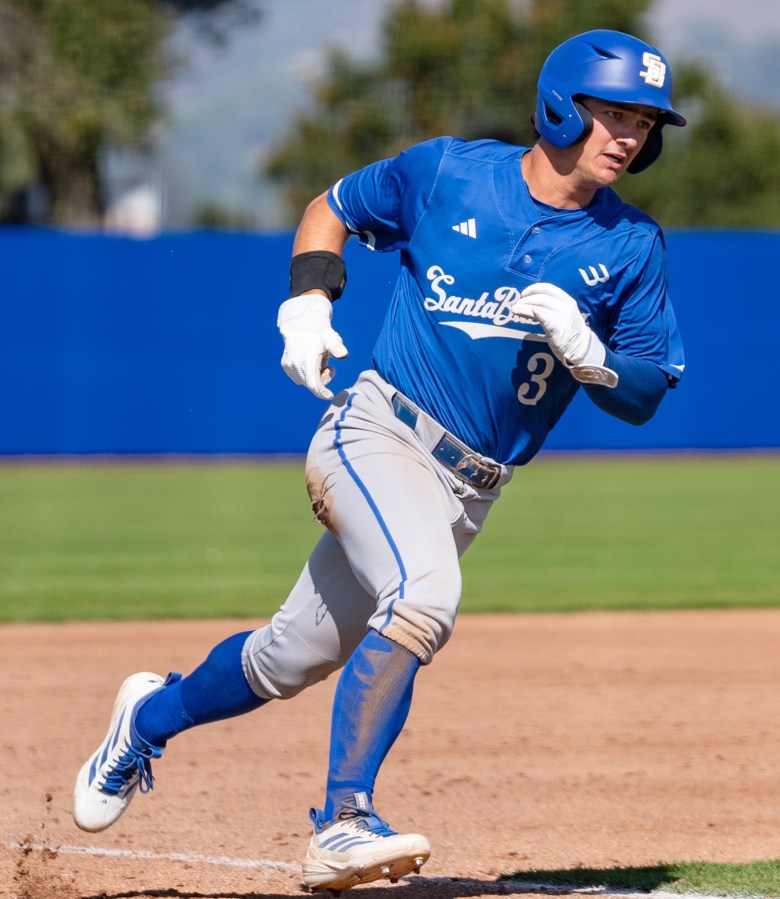 Lefthanded-hitting Rowan Kelly ranked second for UCSB in batting average last year, hitting .355 after winning a starting job as a freshman centerfielder.