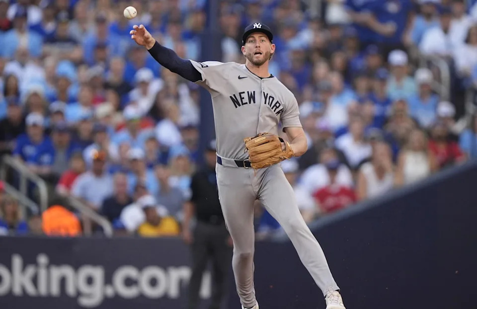 New York Yankees third baseman Ryan McMahon. Credit:&nbsp;John E. Sokolowski-Imagn Images.