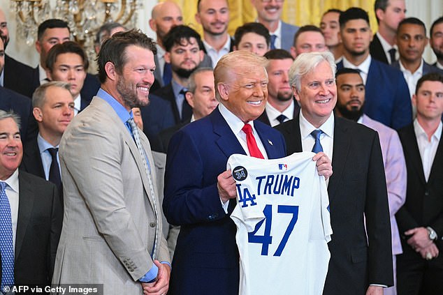 The president welcomed them to the White House after their World Series triumph in 2024