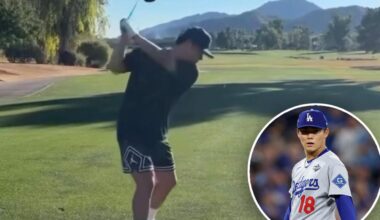 Dodgers'Yoshinobu Yamamoto shows off golf swing in Arizona