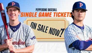 Pepperdine Baseball Single Game Tickets Now on Sale