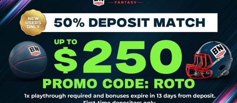 Bleacher Nation Promo Code ROTO: 50% Deposit Match Up To $250 (Feb. 13)
