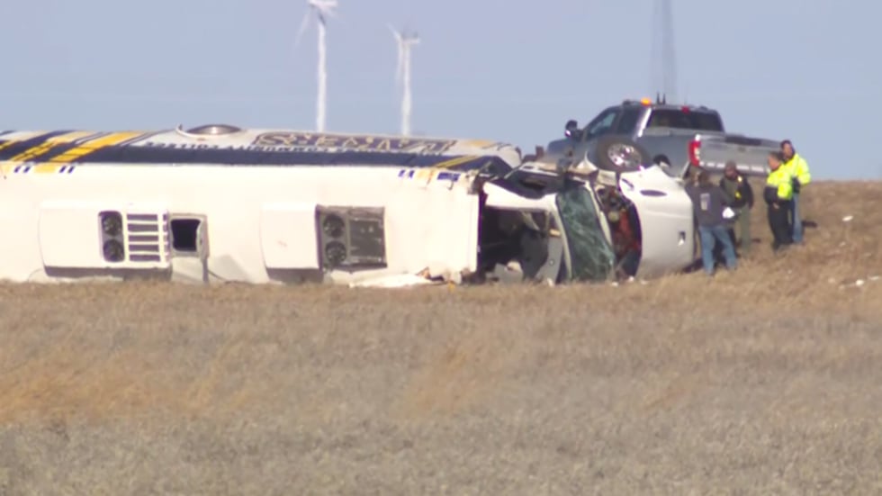 Multiple agencies were sent to a bus crash involving the Iowa Lakes Community College's...