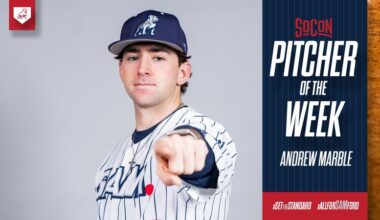 Samford’s Marble Named SoCon Pitcher Of The Week