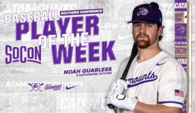 Noah Quarless Named SoCon Baseball Player of the Week