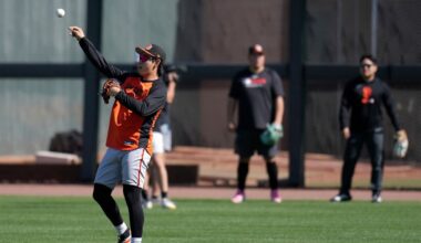 Jung Hoo Lee works to find rhythm in right field after Giants signed Harrison Bader to play center