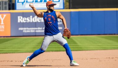 Mets' Bo Bichette weathers first test at third base in spring training debut