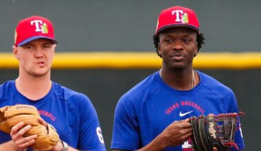 Rangers’ top prospect Sebastian Walcott reacts to elbow surgery, his recovery timeline