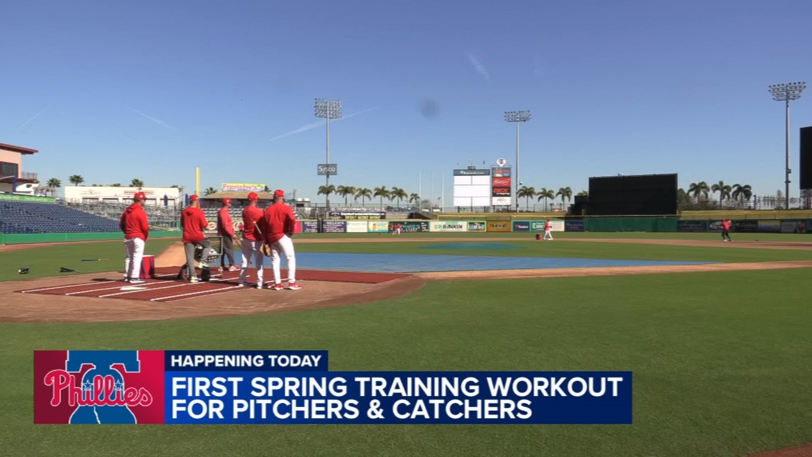 Phillies pitchers, catchers report for first day of spring training in Clearwater, Florida
