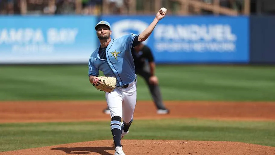 Tampa Bay Rays Shane McClanahan pitchin