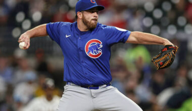 FILE - Chicago Cubs pitcher Aaron Civale delivers in the seventh inning of a baseball game agai ...