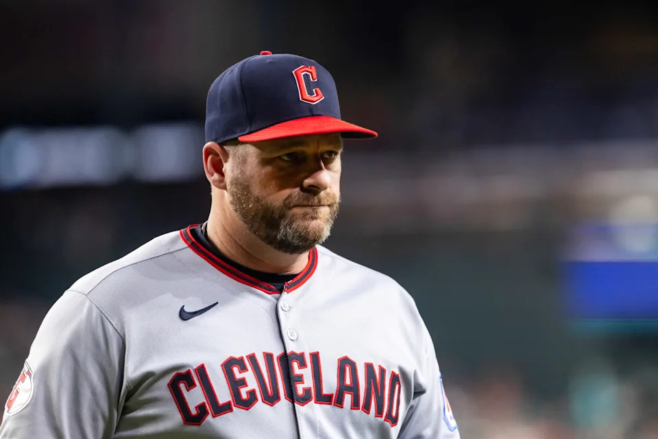 Cleveland Guardians manager Stephen Vogt © Mark J. Rebilas-Imagn Images