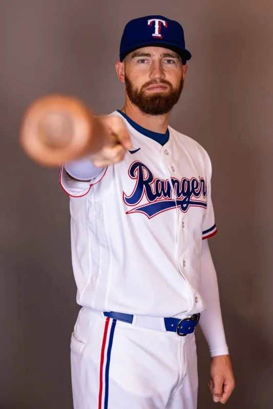 Texas Rangers outfielder Brandon Nimmo during media day at Surprise Sports Complex. Arianna Grainey-Imagn Images
