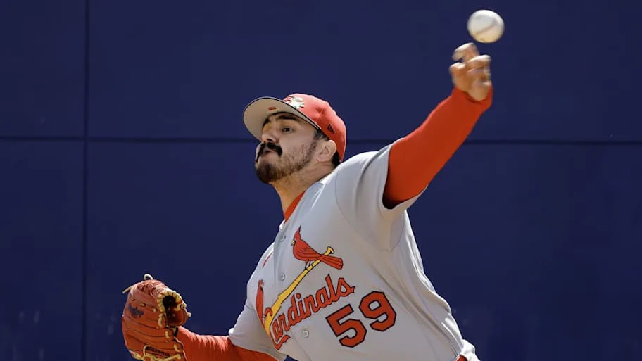 St. Louis Cardinals pitcher Jojo Romero throwing the ball