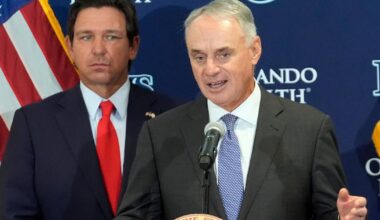 Florida's DeSantis and MLB commissioner support new Rays stadium in Tampa | Region