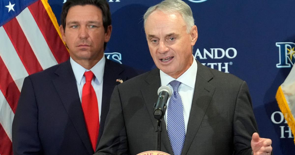 Florida's DeSantis and MLB commissioner support new Rays stadium in Tampa | Region