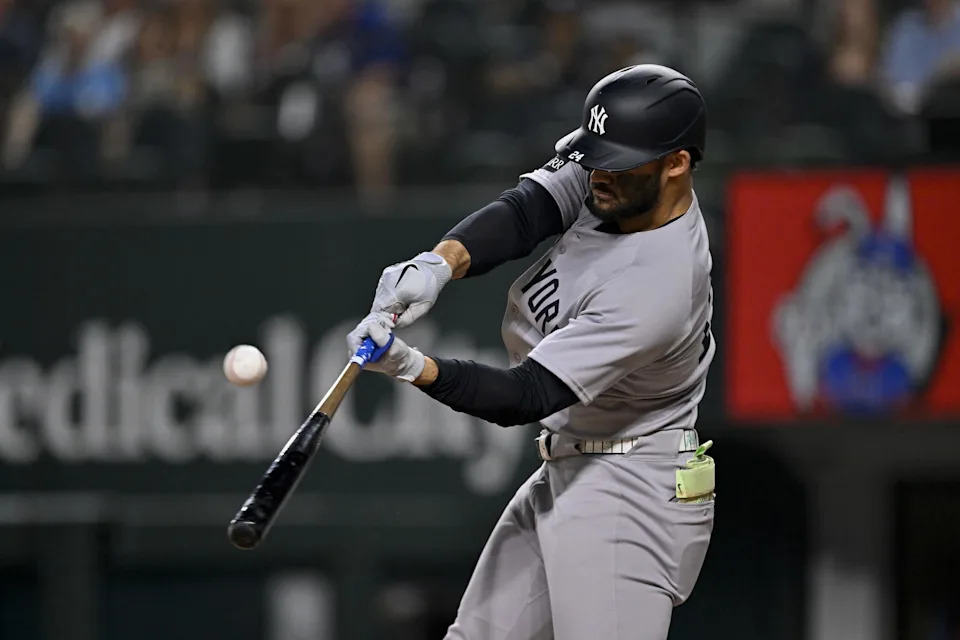 New York Yankees outfielder Jasson Dominguez. Credit:&nbsp;Jerome Miron-Imagn Images.