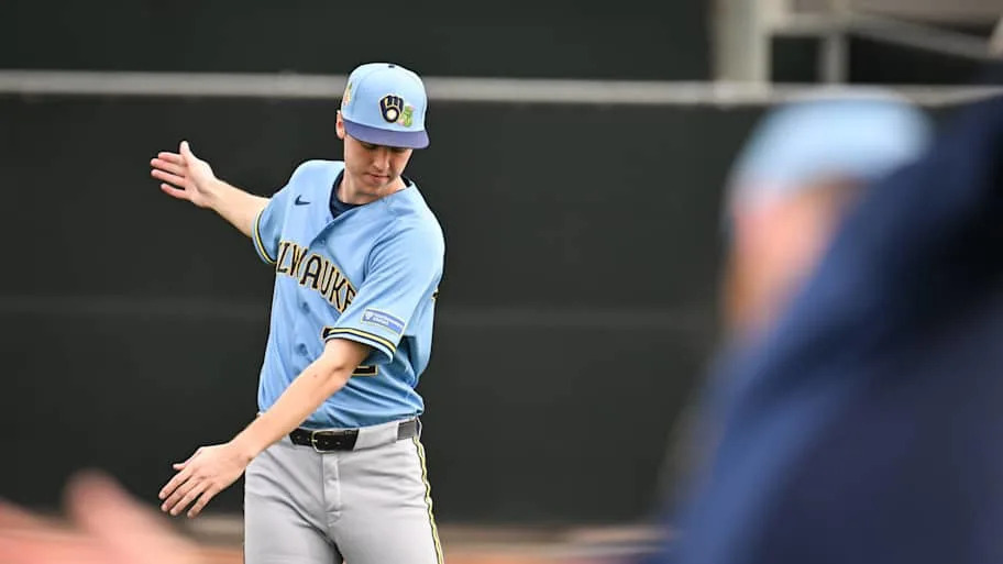 Milwaukee Brewers pitcher Jacob Misiorowsk