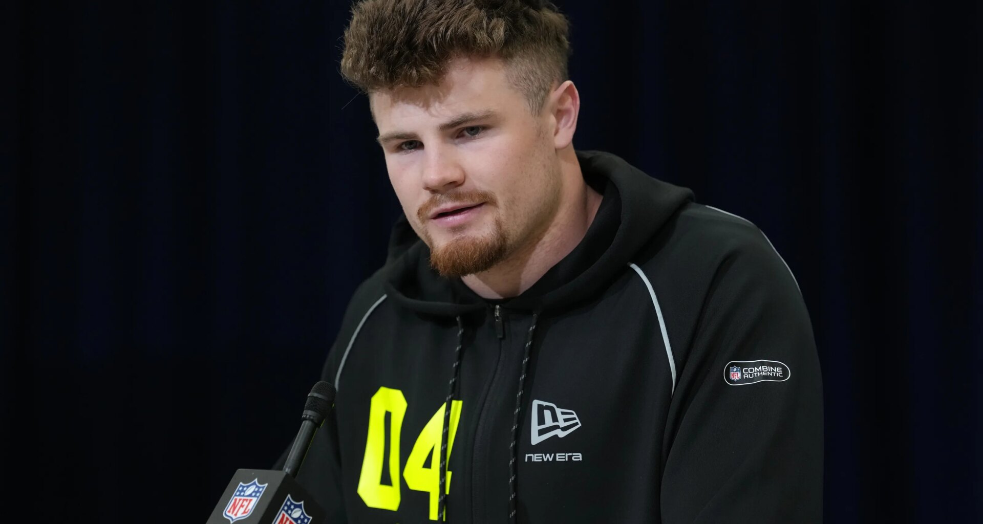Bryce Boettcher questioned about baseball career at NFL Combine